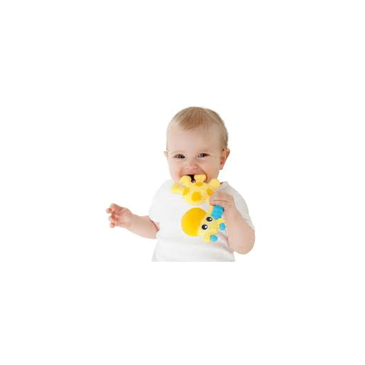 Гризалка-пискун от каучук Playgro "Жирафчето Джери" 3м+ 