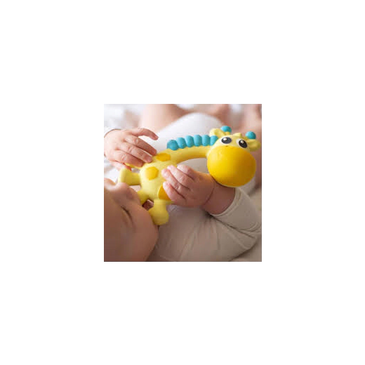 Гризалка-пискун от каучук Playgro "Жирафчето Джери" 3м+ 
