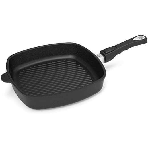 Тиган грил с мобилна дръжка AMT Gastroguss 28 х 28 х 5 см