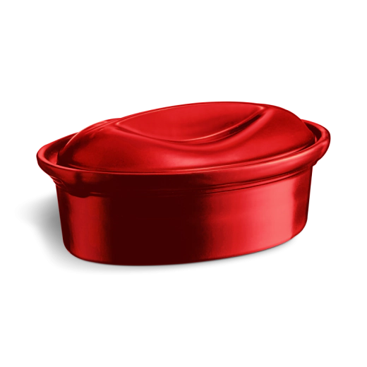Форма за печене Emile Henry Ovale Terrine - 1,3 л, червена
