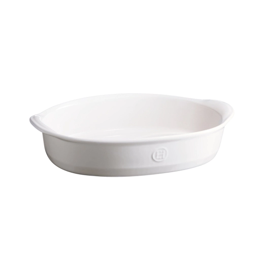  Керамична тава Emile Henry Oval Oven Dish 35х22,5 см - цвят бял