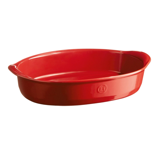 Керамична овална форма за печене Emile Henry Large Oval Oven Dish 41/26 см - цвят червен