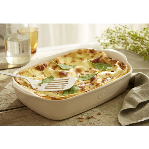 Керамична тава Emile Henry Small Rectangular Oven Dish- 30 х 19 см, синьо-зеленa