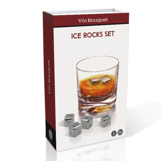 Комплект от 4 броя стоманени охладители за напитки Vin Bouquet Ace Rocks