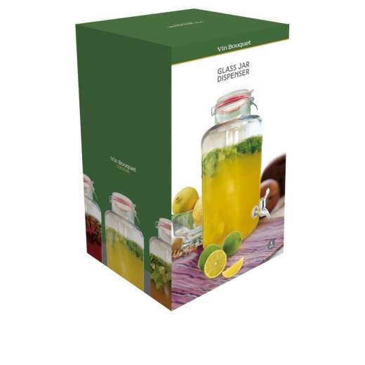 Стъклен диспенсър за напитки Vin Bouquet/Nerthus 8 л