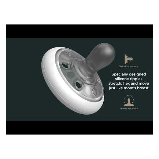 Ортодонтични залъгалки Tommee Tippee Breast-Like Night 0-6 м, 2 броя, с кутия за стерилизиране и съхранение