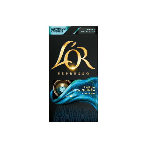 Алуминиеви кафе капсули за Nespresso L'OR Origins Papua New Guinea 10 x 5,2 г