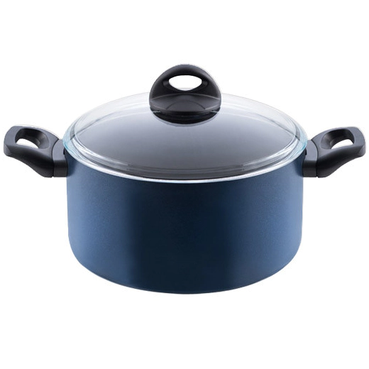 Тенджера с незалепващо покритие Kelomat Rustica Plus Induktion Blue, 5.8 л - 24 см