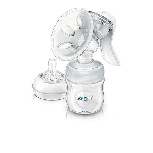 Механична помпа за изцеждане на кърма Philips AVENT Comfort + еднократни подплънки за кърма 24 броя
