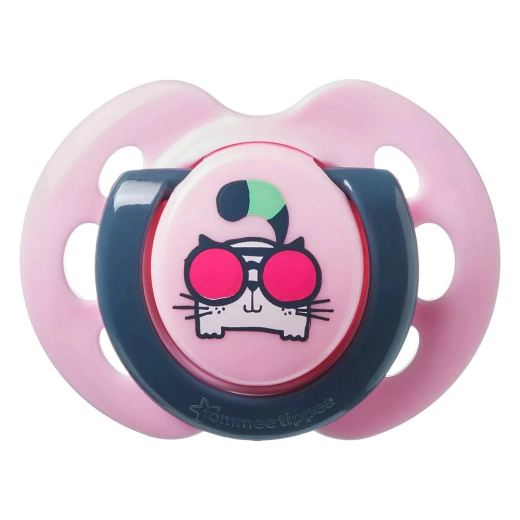 Ортодонтични залъгалки Tommee Tippee Fun Style 0-6 м, 2 броя - Котка и пиле