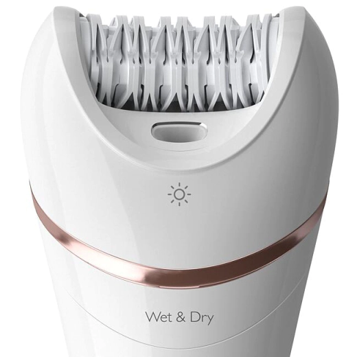 Епилатор Philips Series 8000, 2 степени, 9 приставки, бял