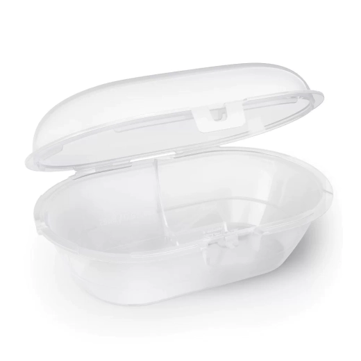 Комплект от 2 броя ортодонтични залъгалки Philips AVENT SCF091/09 Ultra Soft в кутия за стерилизиране, 0-6 м