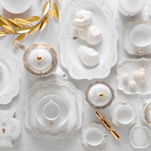 Чиния Pip Studio Royal Winter, 17 см, бяло злато