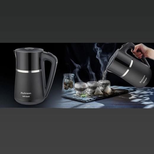 Електрическа кана Rohnson R-7534 Safe Touch, черна