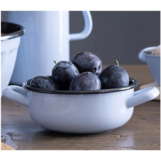 Тиган от масивен емайл Riess Classic Farmer’s Bowl Blue & Anthracite - 18 см