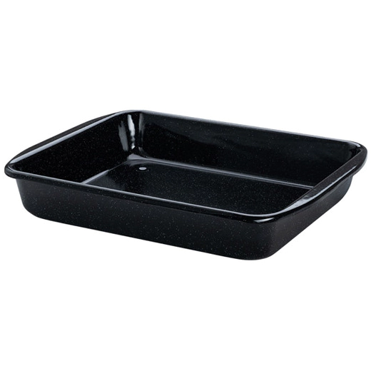 Тава за печене от масивен емайл Riess Classic Black - 42 х 33 см