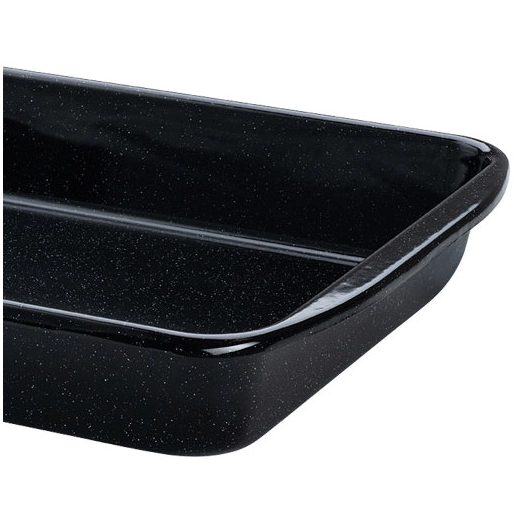 Тава за печене от масивен емайл Riess Classic Black - 42 х 33 см