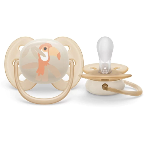 Комплект от 2 броя ортодонтични залъгалки Philips AVENT Ultra Air SCF091/07, 0-6 м