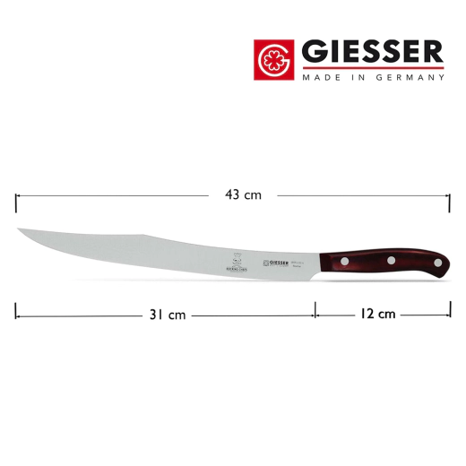 Шефски нож Giesser PremiumCut Filet No 1 Rocking Chefs Micarta - 31 см