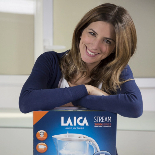 Комплект кана за филтриране на вода Laica Stream + 6 броя филтри Bi-Flux, зелена