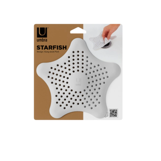 Аксесоар за сифон Umbra Starfish - за събиране на косми, бял