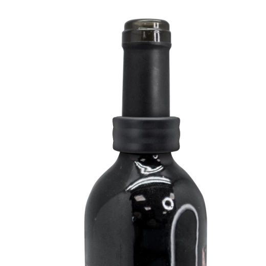2 броя стоманени пръстени за вино Vin Bouquet - черни