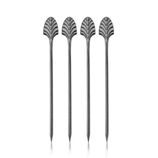 Коктейлни клечки Viski Art Deco GunMetal - 4 бр