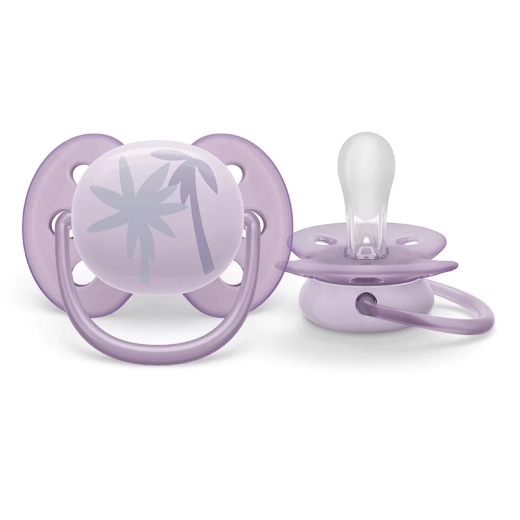 Комплект от 2 броя ортодонтични залъгалки Philips AVENT SCF091/09 Ultra Soft в кутия за стерилизиране, 0-6 м