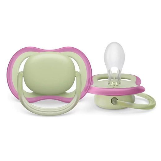Комплект от 2 броя ортодонтични залъгалки Philips AVENT Ultra Air, SCF085/24, 0-6 м
