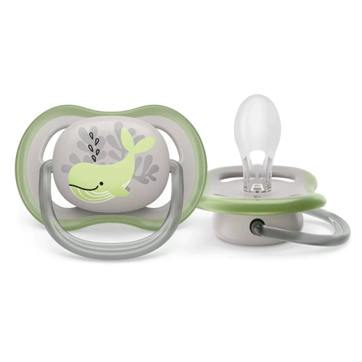 Комплект от 2 броя ортодонтични залъгалки Philips AVENT Ultra Air, SCF085/60, 6-18 м